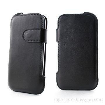Leather Mobile Phone Case for Samsung Galaxy S3 (i9300), Magnetic Flap Closure